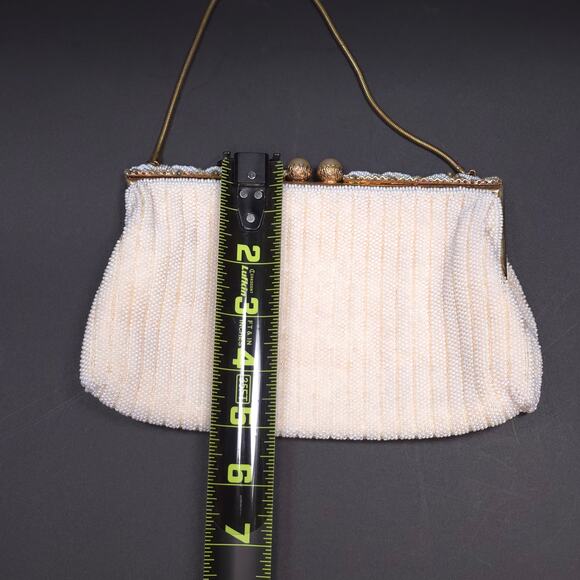 Vintage Denise Francelle Handmade Beaded Clutch Handbag Purse Paris Kiss Lock - Picture 7 of 7